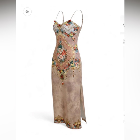 Hey Hippie Slim Print Floral Dress NWOT Size 4 - Picture 3 of 4